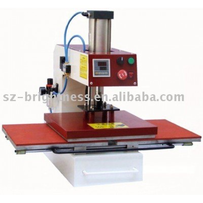 auto open pneumatic double stations heat press transfer machine